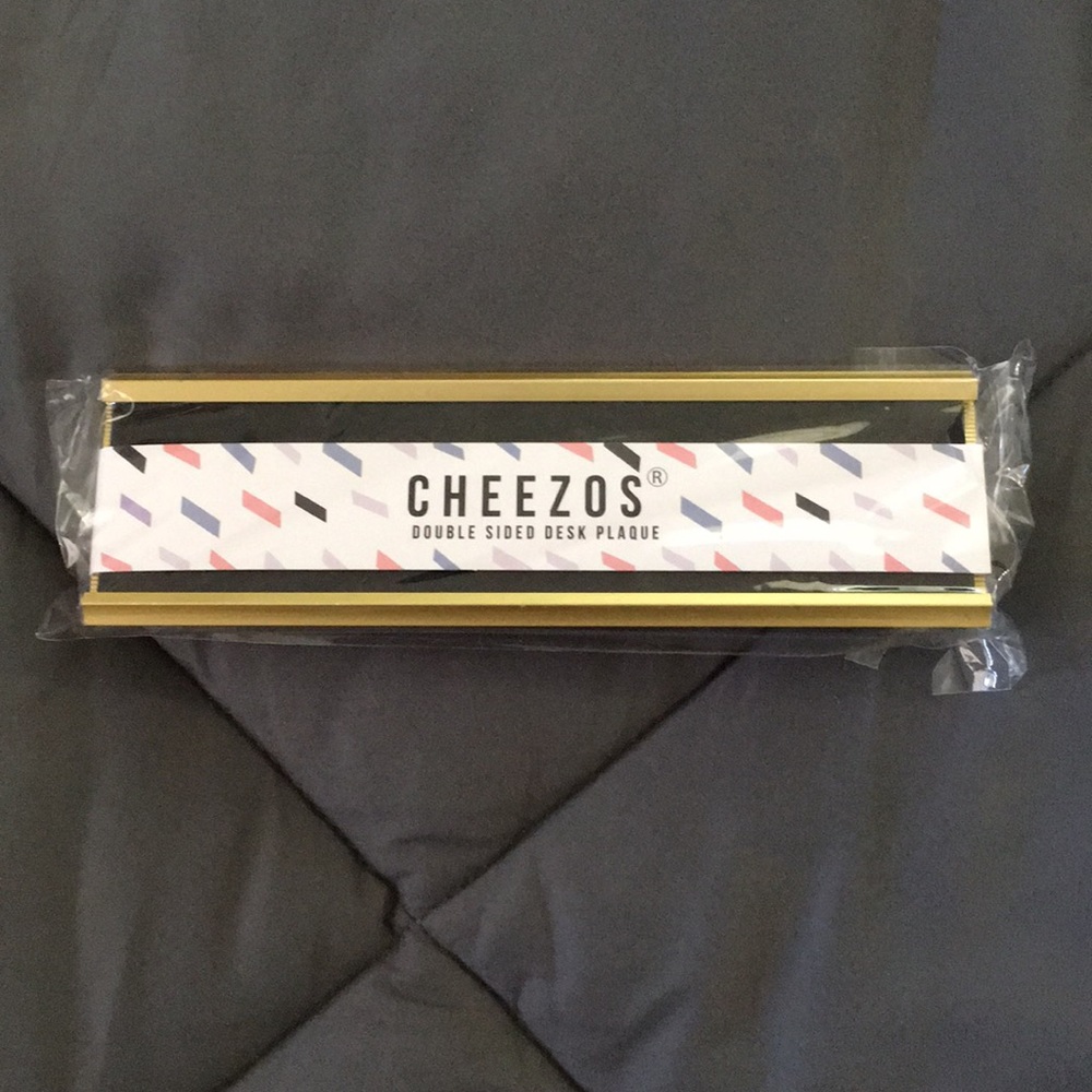 Cheezos Double Sided Desk Plaque